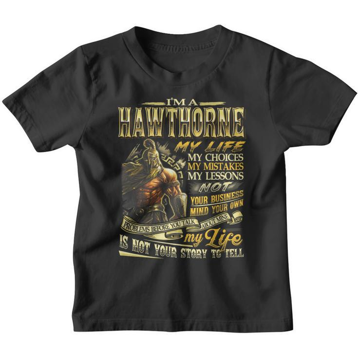 Hawthorne Family Name Hawthorne Last Name Team Youth T-shirt