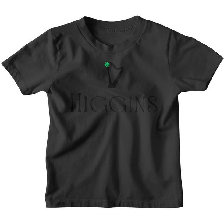 Higgins Surname Irish Family Name Heraldic Celtic Harp Youth T-shirt