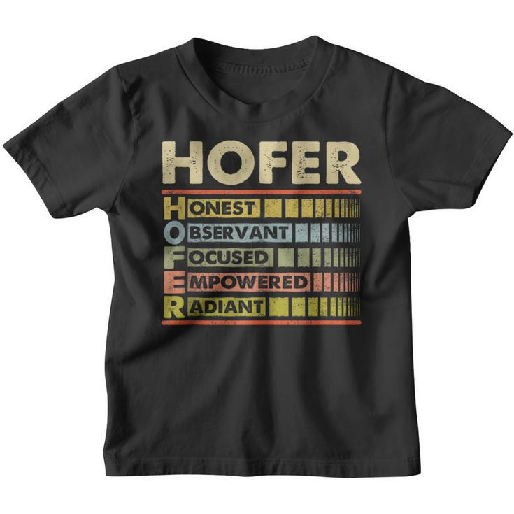 Hofer Family Name Hofer Last Name Team Youth T-shirt
