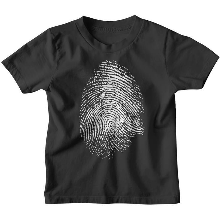 Huella Dactilar Grande Del Análisis De La Escena Del Crimen De Camiseta niño