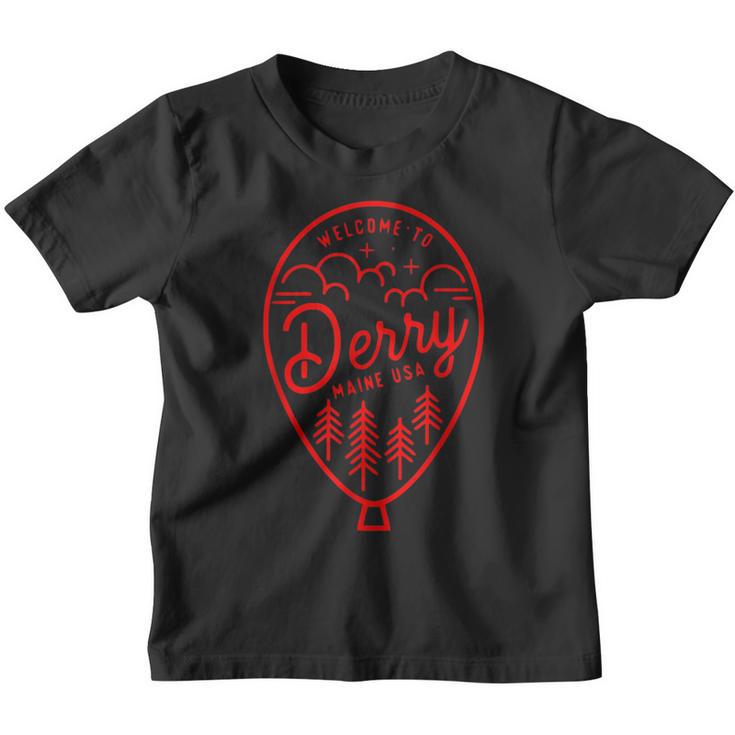 Ich Liebe Derry Auf Red Balloon Derry Maine Usa Kinder Tshirt