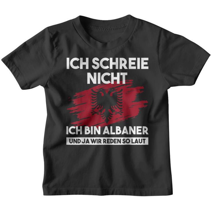 Ich Schreie Nicht Ich Bin Albaner Albanian Eagle Kinder Tshirt