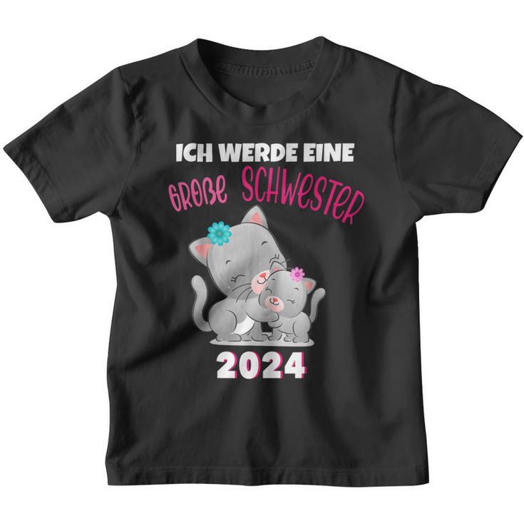 Ich Werde Eine Große Schwester 2024 Cat Kinder Tshirt