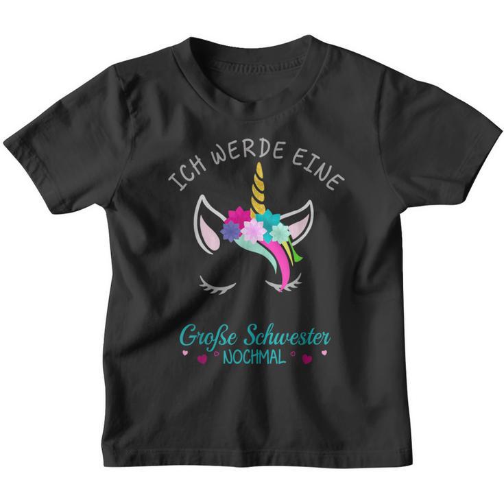 Ich Werde Eine Große Schwester Nomal Unicorn Kinder Tshirt