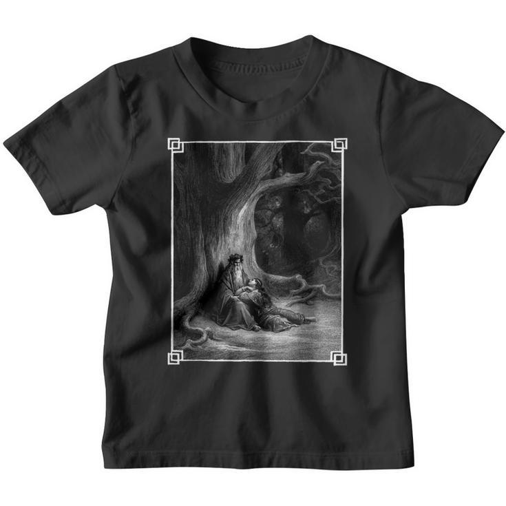 Idyllen Des Königs Gotisch Okkulten Heidnischen Gustave Dore Mittelalter Kinder Tshirt