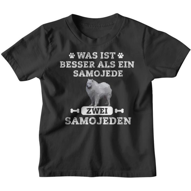 Was Ist Besser Als Ein Samoyed Zwei Samoyed Kinder Tshirt