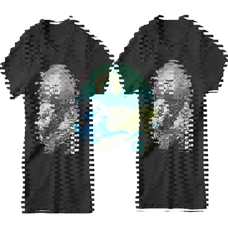 Japonés Tortuga Mar Gran Ola Kanagawa Japón Arteintage Camiseta niño