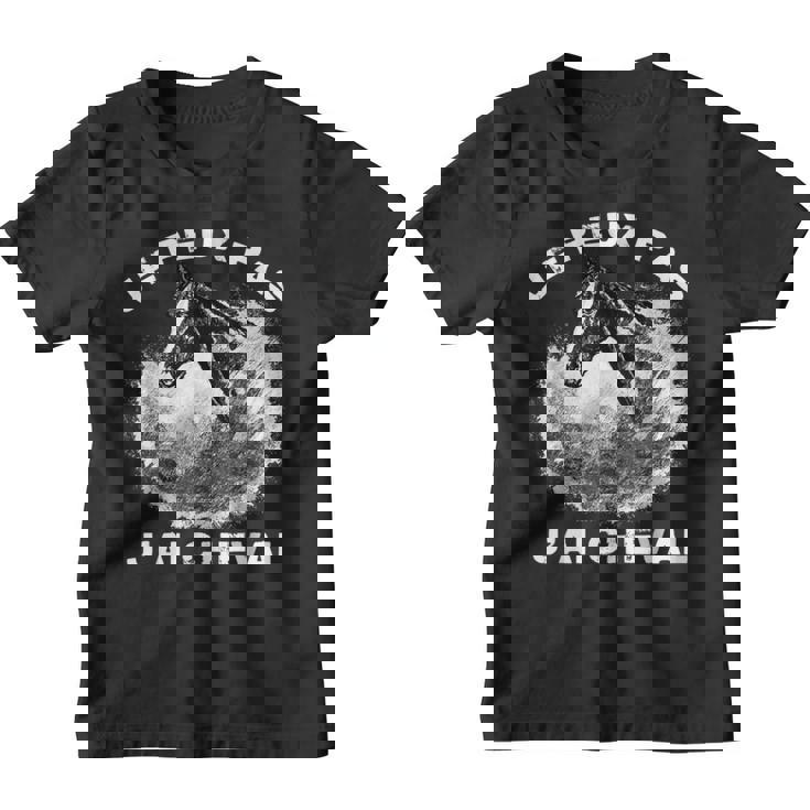 Je Peux Pas J'ai Cheval Humour Equitation Équestre Cavalier Youth T-shirt
