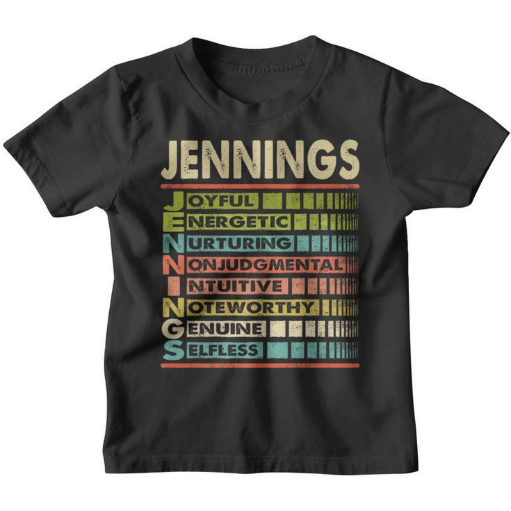 Jennings Family Name First Last Name Jennings Youth T-shirt