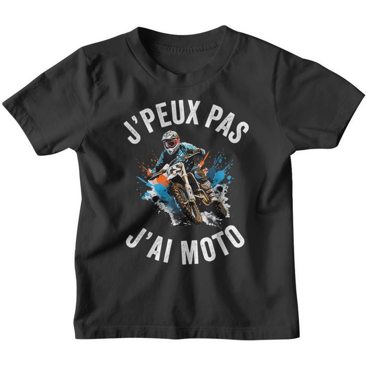 T-Shirt "Je Peux Pas J'ai Moto" - Cadeau Motard Drôle - 100% Coton - Homme Ou Femme