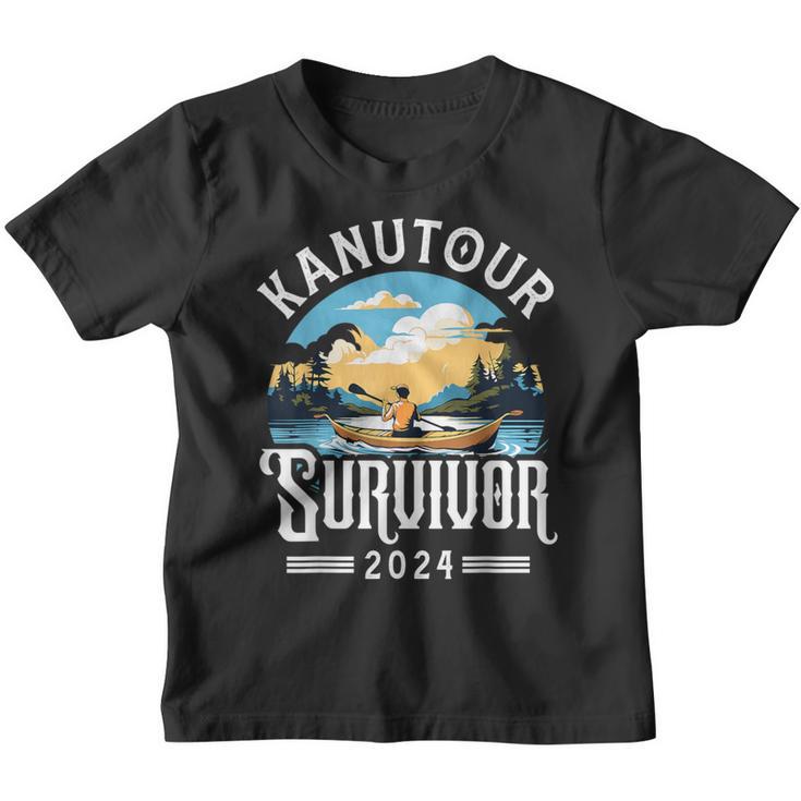 Kanufahrer Kanu Kanutour Survivor 2024 Kinder Tshirt