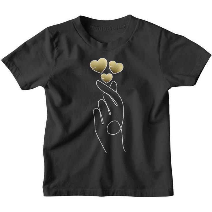 Kpop Korea Symbol K-Pop Heart Hand Love Heart Finger Kinder Tshirt