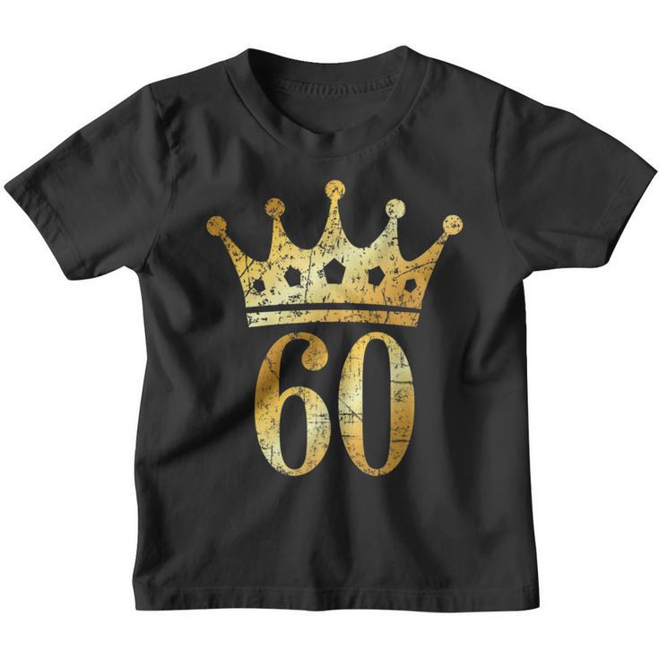 Krone Nummer 60 Antik Goldgelb 60 Geburtstag Kinder Tshirt