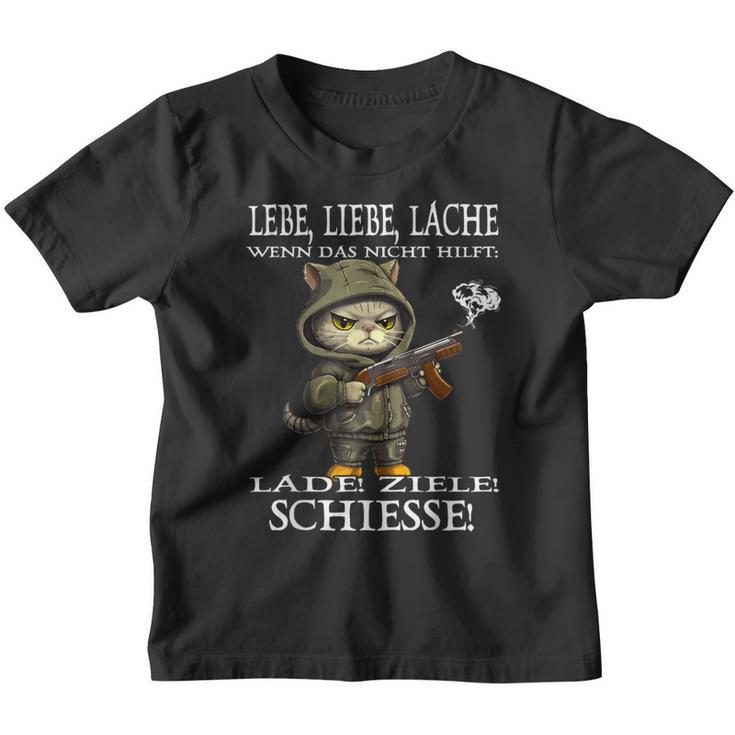 Lebe Liebe Lache Wenn Das Nicht Hilft Lade Ziele Saying Kinder Tshirt