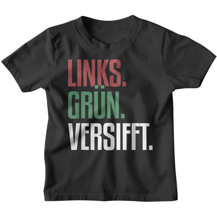 Left Green Versifft Ironic Anti-Rassism Kinder Tshirt