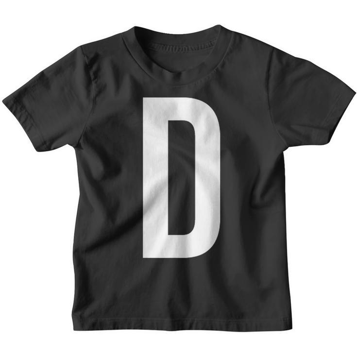 Letter D Spell Out Team Name Business Family Photo Youth T-shirt