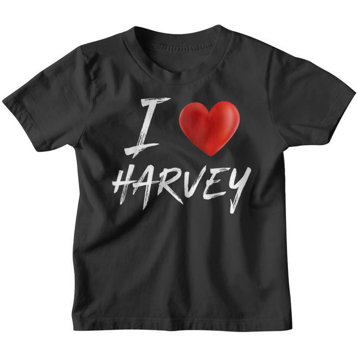 I Love Heart Harvey Family Name T Youth T-shirt
