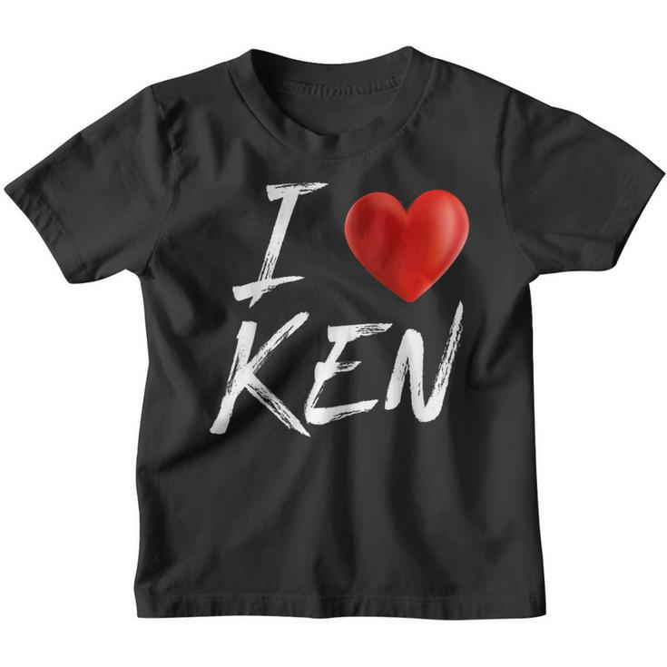 I Love Heart Ken Family Name T Youth T-shirt