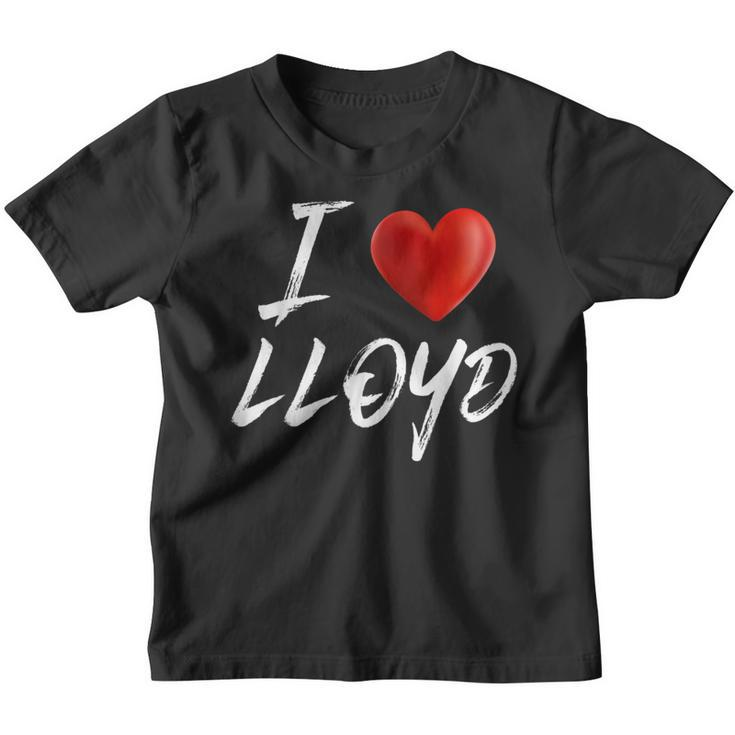 I Love Heart Lloyd Family Name T Youth T-shirt
