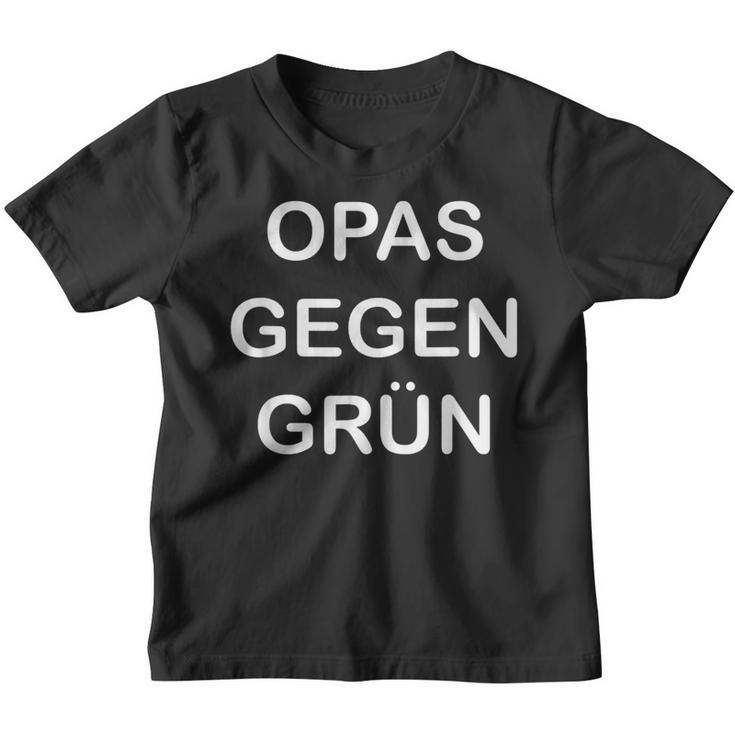 Lustiges Grünes Nein-Danke-Outfit Opas Gegen Grün Kinder Tshirt