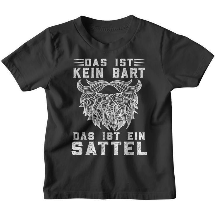 Man With Bart Junkies Das Ist Ein Sattel Beard Carrier Kinder Tshirt