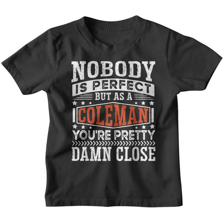Matching Coleman Family Name Family Reunion Coleman Youth T-shirt