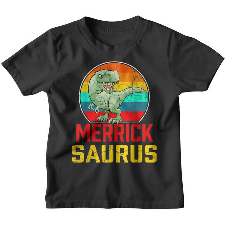 Merrick Saurus Family Reunion Last Name Team Custom Youth T-shirt