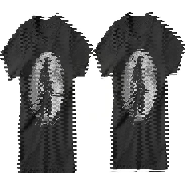 Ninja Moon Fases Samurai Japón Anime Manga Retrointage Camiseta niño