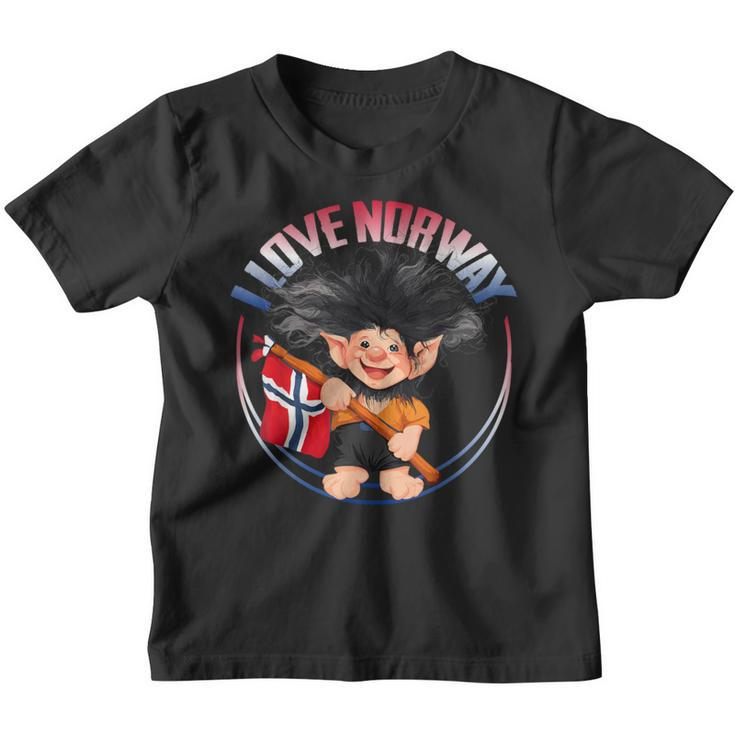 Norway Happy Troll Souvenir Travel Kinder Tshirt