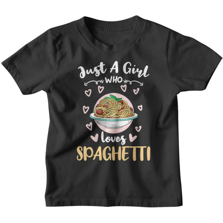 Nur Ein Mädchen Das Spaghetti Liebt Kinder Tshirt