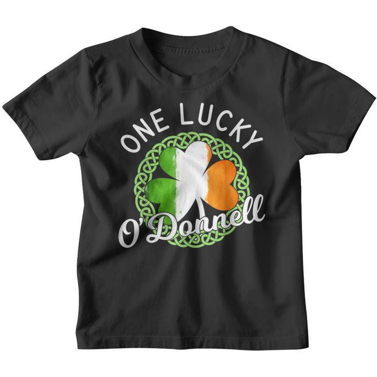 One Lucky O'donnell Irish Family Name Youth T-shirt