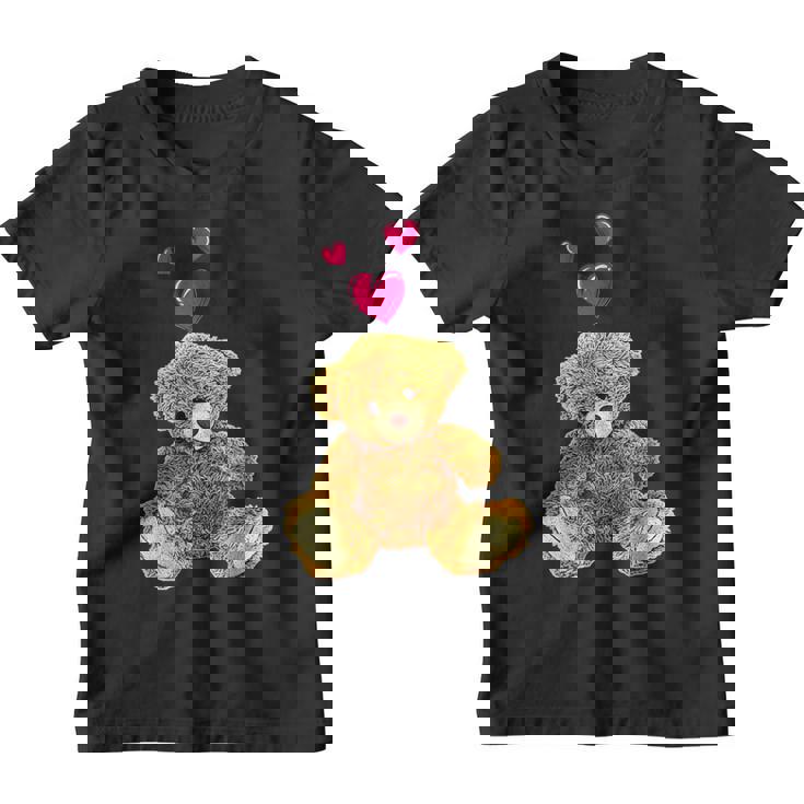 Ours En Peluche Et Cœurs Motif Ourson Mignon Youth T-shirt