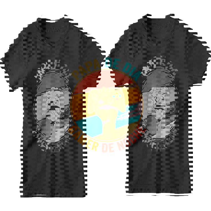 Papa De Dia Gamer De Noche Para Padre Día Del Padre Camiseta niño