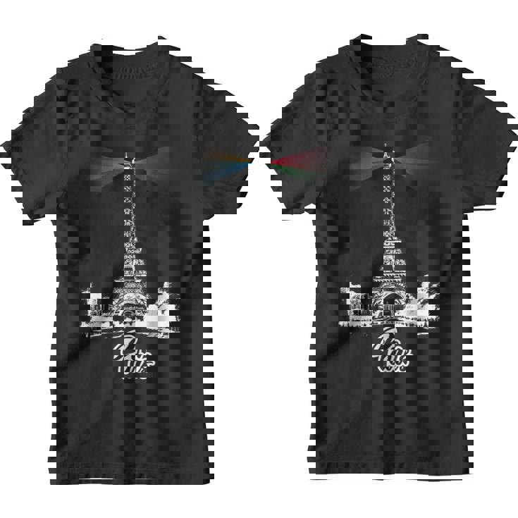 Paris Tour Eiffel Lumières Phare Souvenirs Evénements France Youth T-shirt