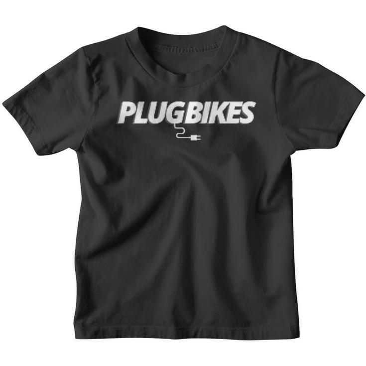 Plugbikes Fan Stuff Weisse Logos Kinder Tshirt