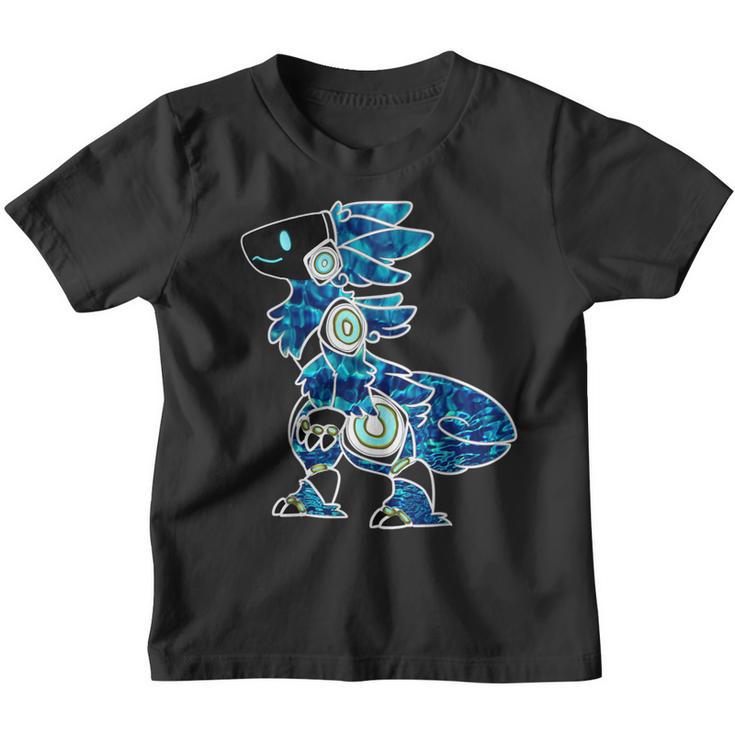 Protogen Furry Fursuit Fursona Blue Sea Pattern Kinder Tshirt