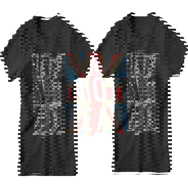 Punks Not Dead Vintage Uk London Flag Punk Is Not Dead Camiseta niño