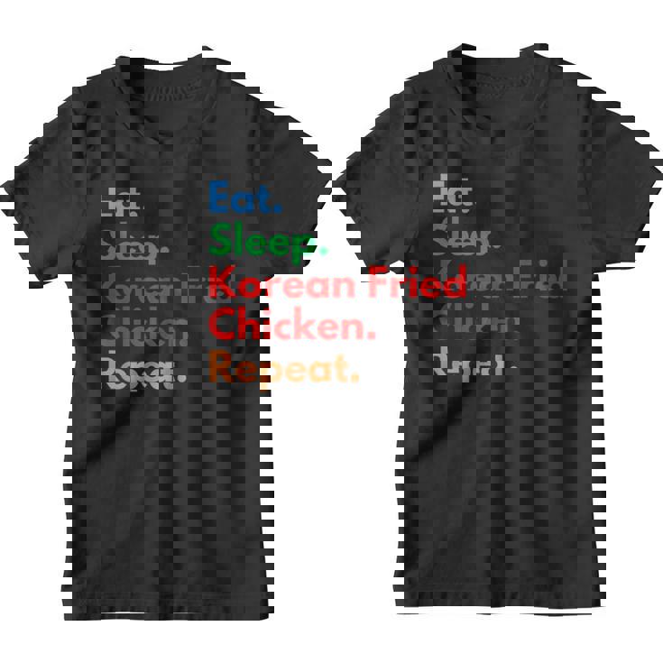 Repetición De Pollo Frito Coreano Eat Sleep Para Los Amantes Del Pollo Camiseta niño