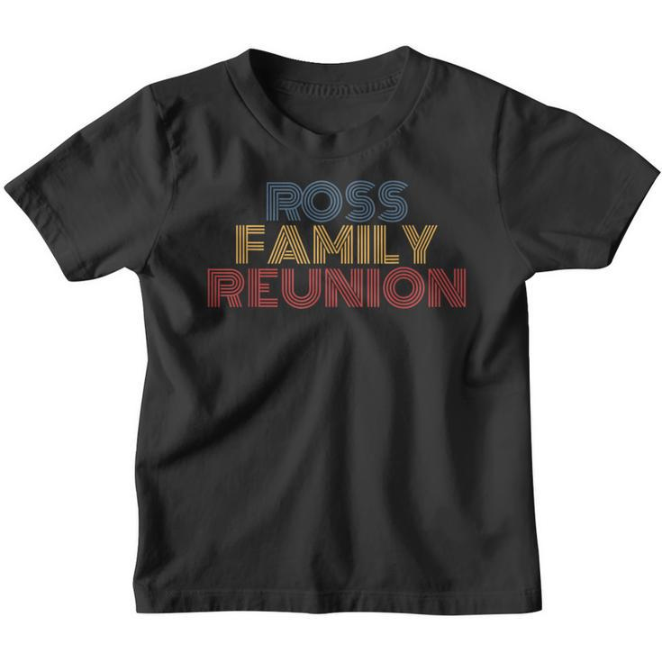 Ross Family Reunion Surname Personalized Name Retro Youth T-shirt