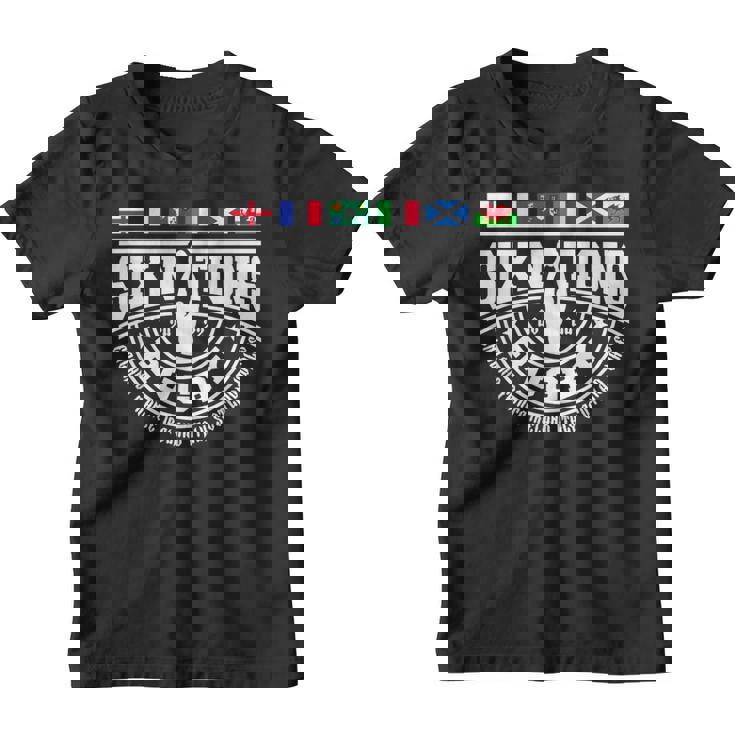 Rugby 6 Naciones Inglaterra Francia Gales Escocia Italia Irlanda Camiseta niño