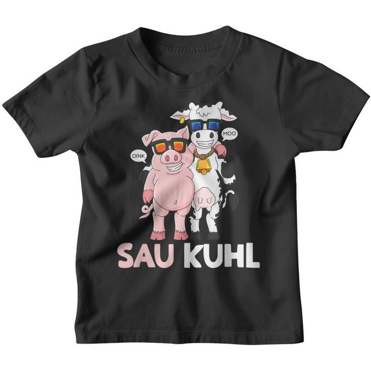 Sau Kuhl Word Game Cows Pig Kinder Tshirt
