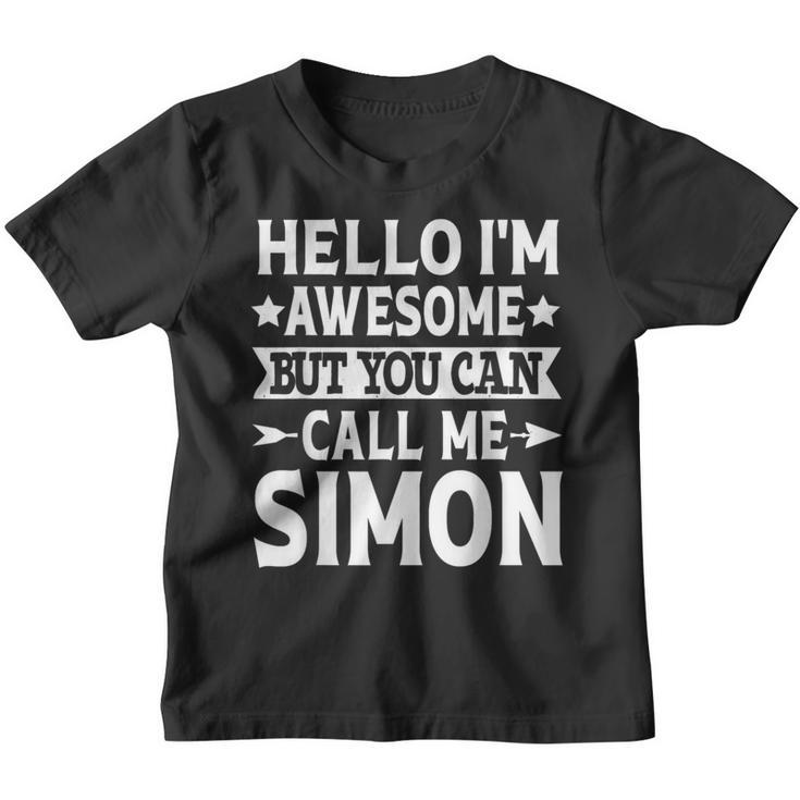 Simon Surname Awesome Call Me Simon Family Last Name Simon Youth T-shirt