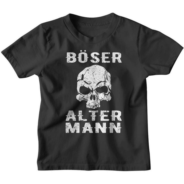 Skull Biker Intage Skull Evil Old Man Kinder Tshirt