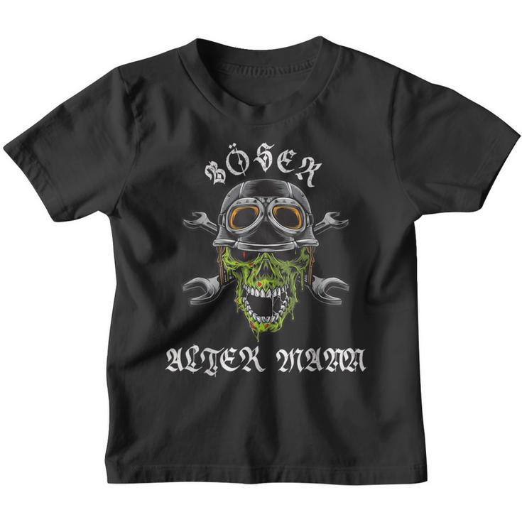 Skull Evil Old Man Biker Skull Kinder Tshirt