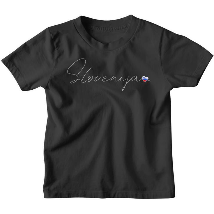 Slovenija Love Slovenian Flag And Heart On Slovenia S Kinder Tshirt