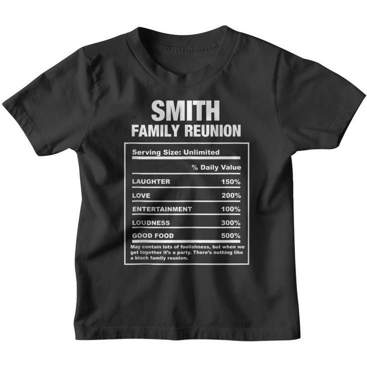 Smith Family Reunion Surname African American Last Name Youth T-shirt