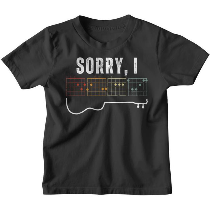 Sorry I-Dgaf Hidden Message Guitar Chords Music Note For Men Kinder Tshirt