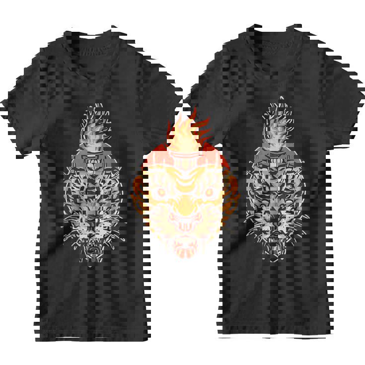 Tatuaje Tradicional Americano De Tigre De Corazón Sagrado Camiseta niño