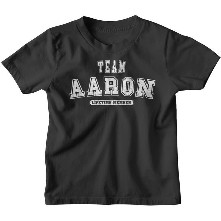 Team Aaron Lifetime Member Family Last Name Youth T-shirt