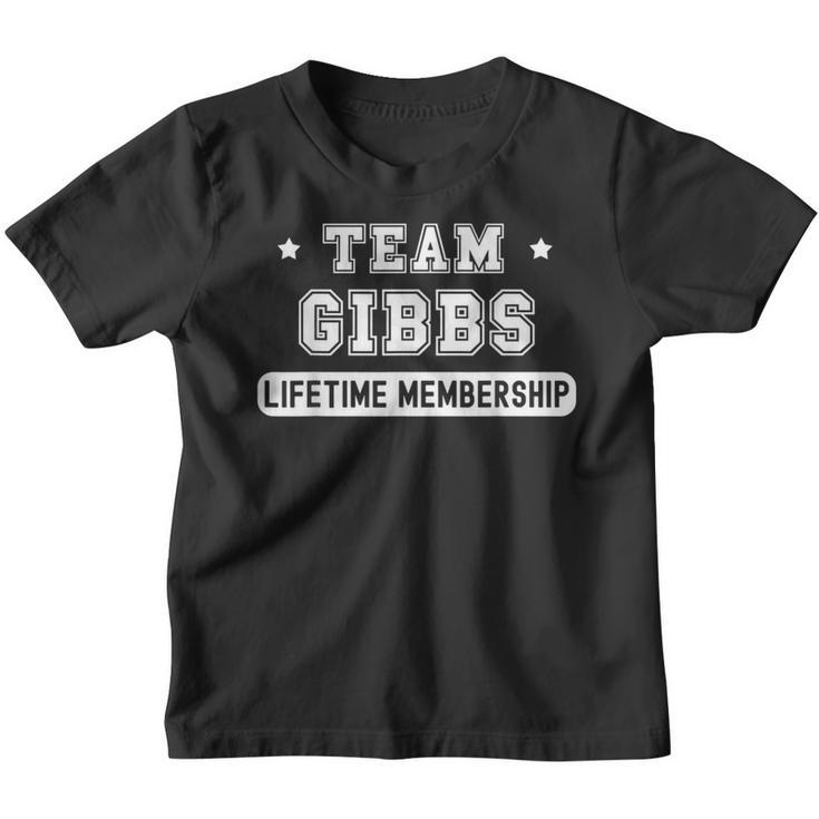 Team Gibbs Lifetime Membership Family Last Name Youth T-shirt